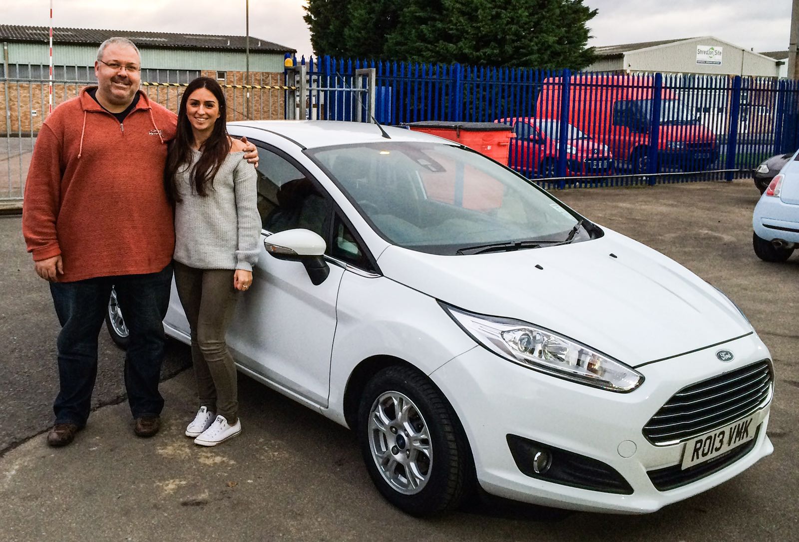 happy customer Lianne and Dad